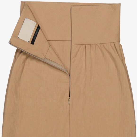 NWT CALCATERRA TUBINO LONG SKIRT IN BISCUIT BROWN - Picture 3 of 5